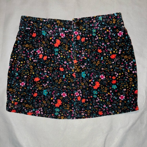 SO Corduroy Floral Girls Mini Skirt 10 Wildflowers - Picture 1 of 7